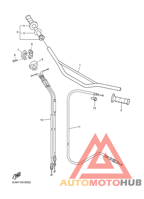 Steering handle. cable