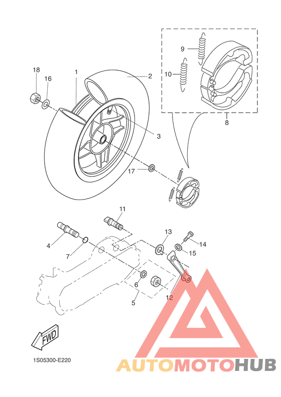 Переднее колесо