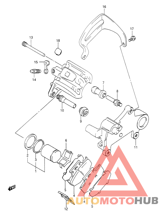 Задний суппорт