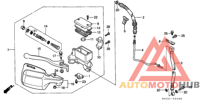Fr. brake master cylinder