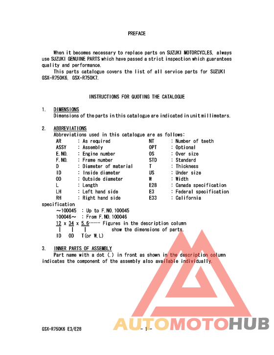 Catalog preface