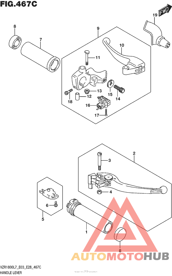 Handle Lever (Vzr1800Bzl7 E28)