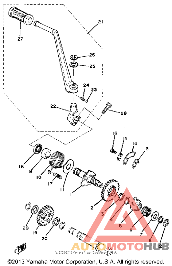 Kick starter alternate parts