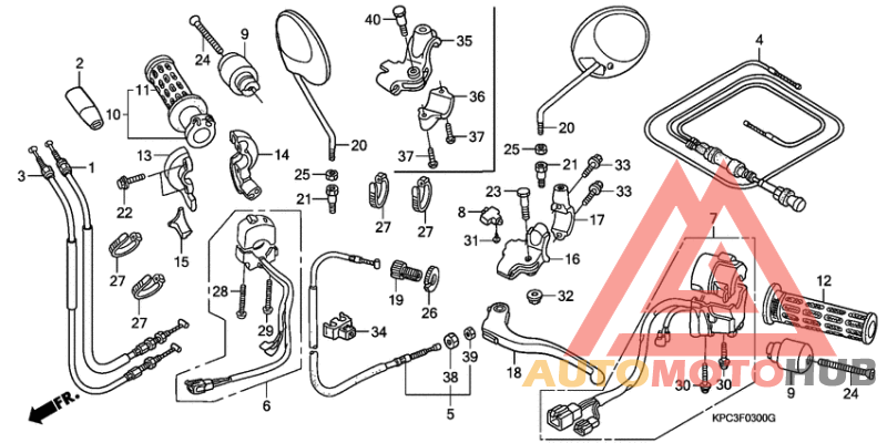 Handle lever/switch/cable