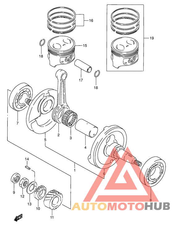 Вал коленчатый
