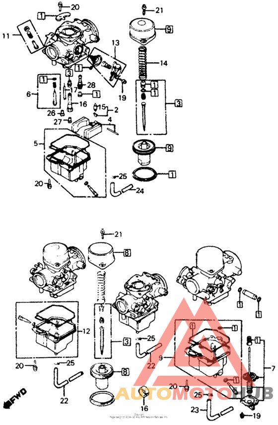 Carburetor comp parts