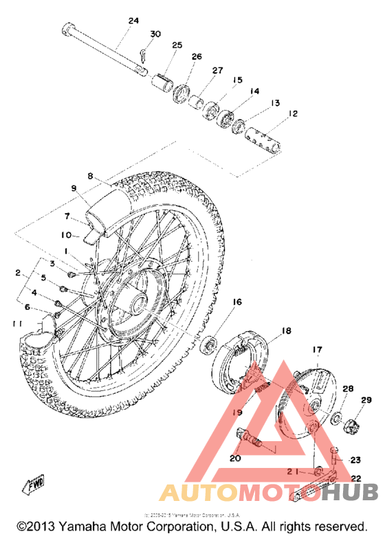 Переднее колесо