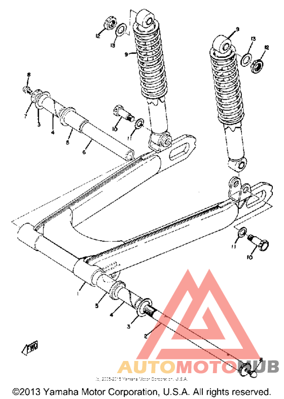 Rear arm-rear cushion