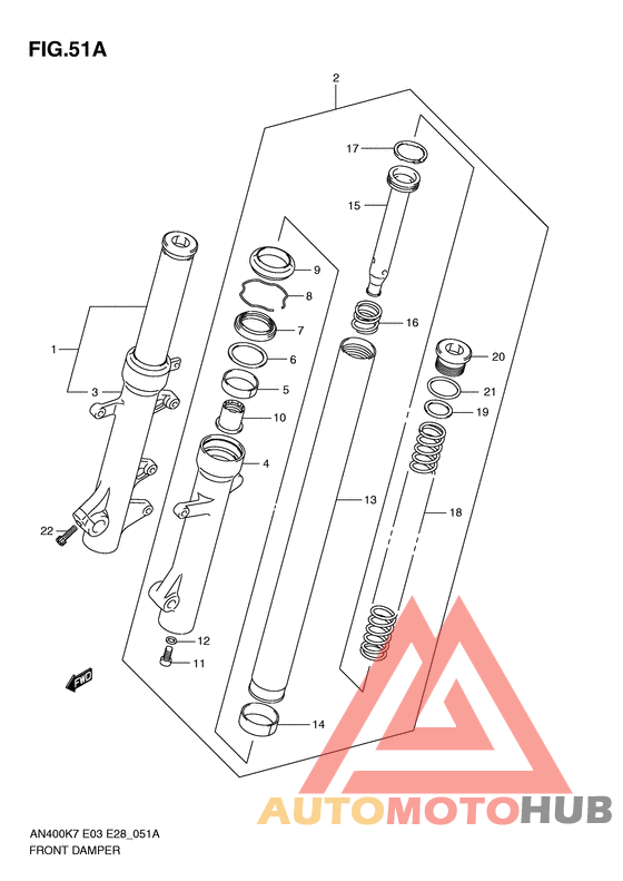 Демпфер передней вилки