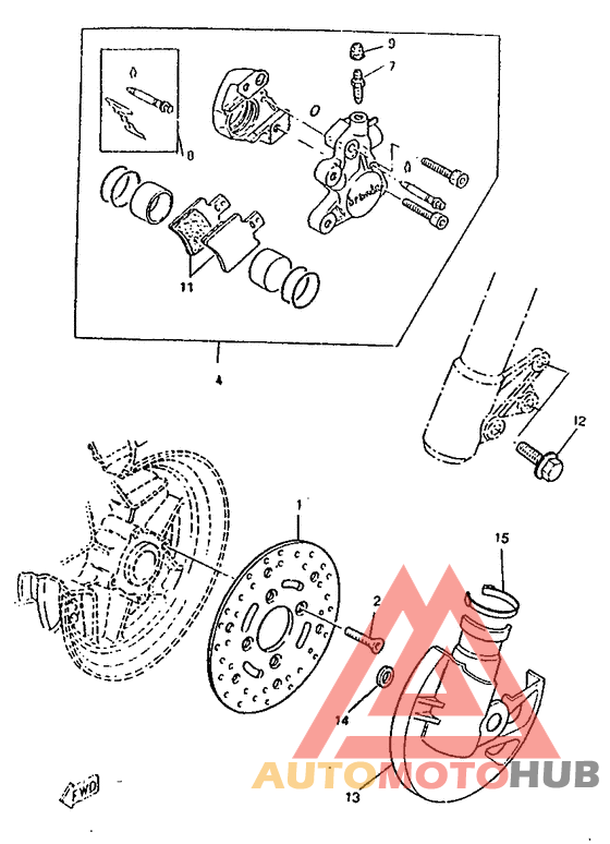 Front brake. caliper