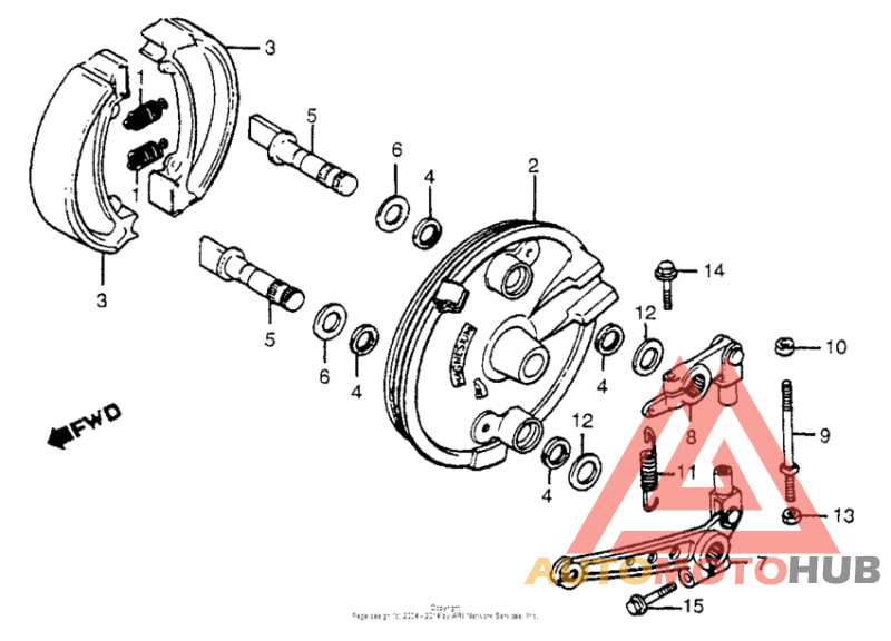 Front brake panel 83