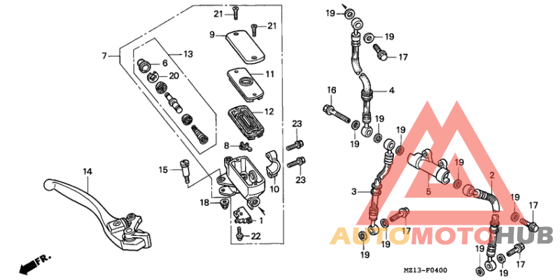 Fr. brake master cylinder