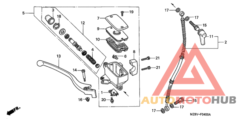 Fr. brake master cylinder