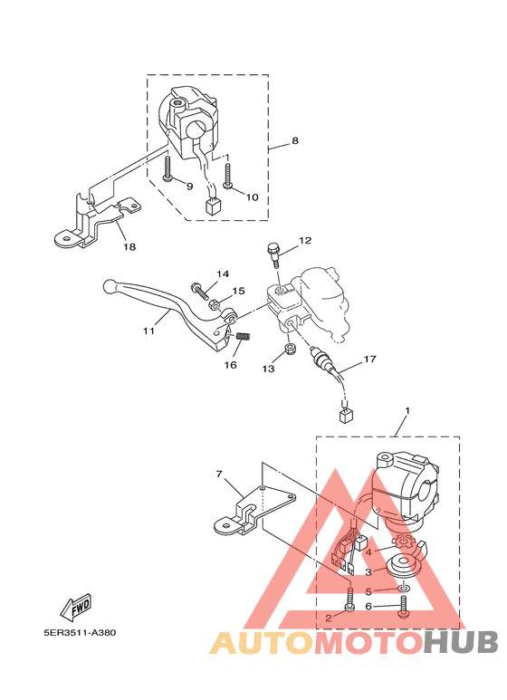 Handle switch. lever