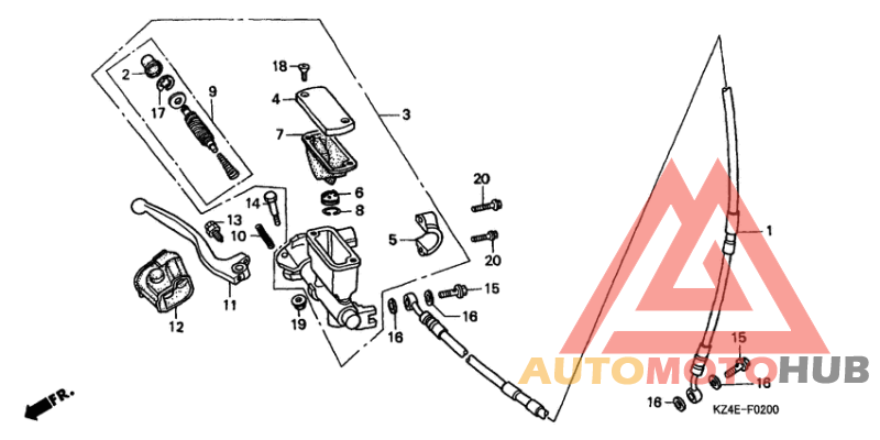 Fr. brake master cylinder