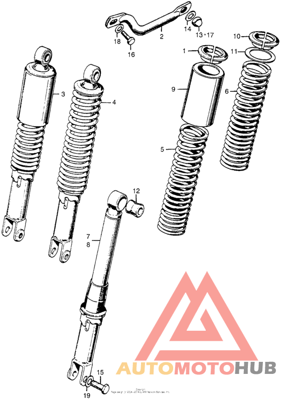 Cb/cl175rear shock absorber