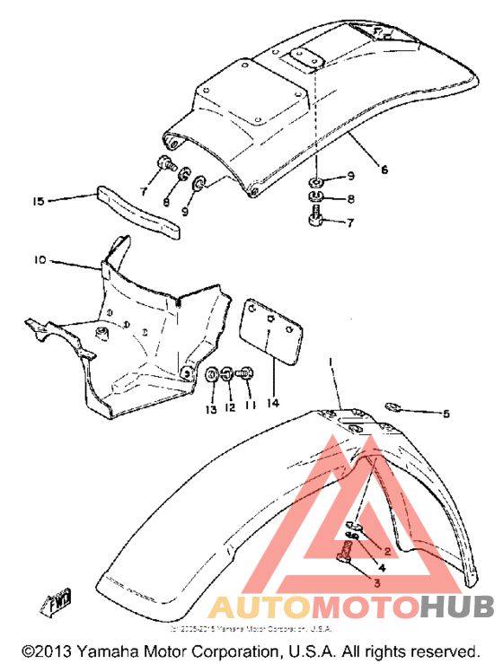 Front fender-rear fender