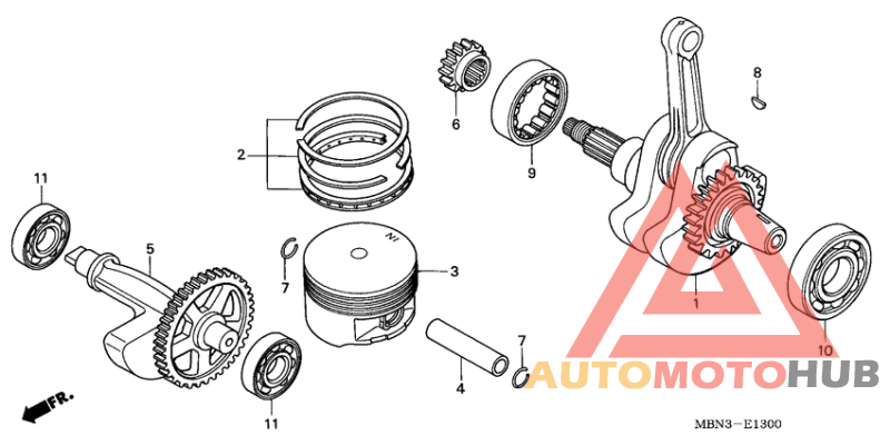 Crankshaft/piston