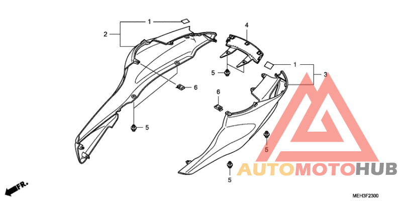 Задний обтекатель