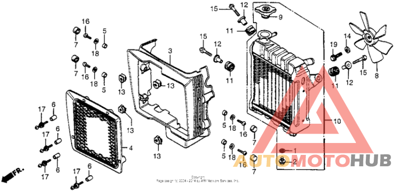 Radiator + cooling fan i
