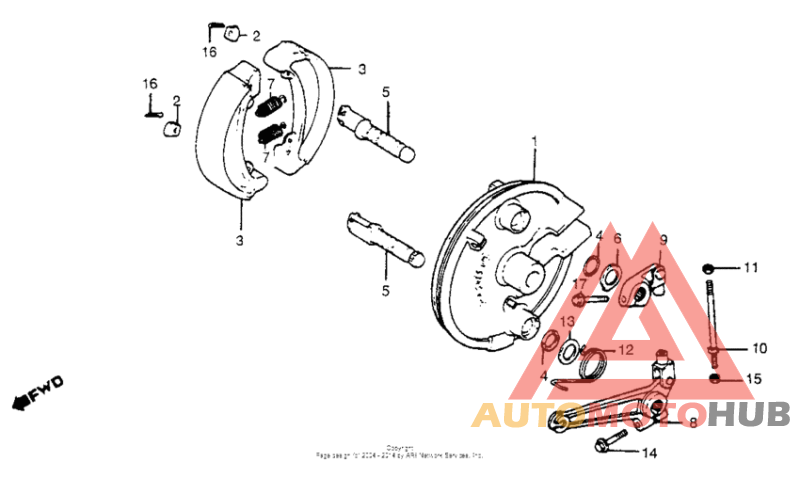 Front brake panel 82