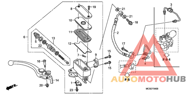 Fr. brake master cylinder