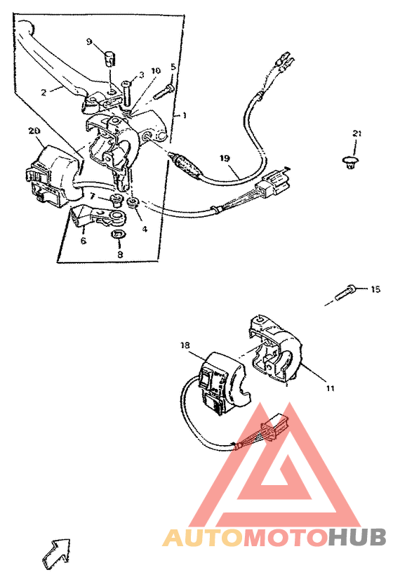 Handle switch. lever