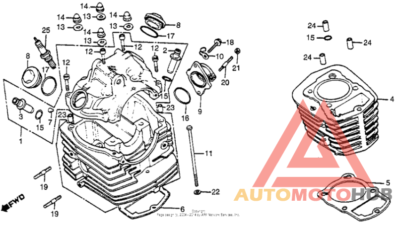 Cylinder head + cylinder