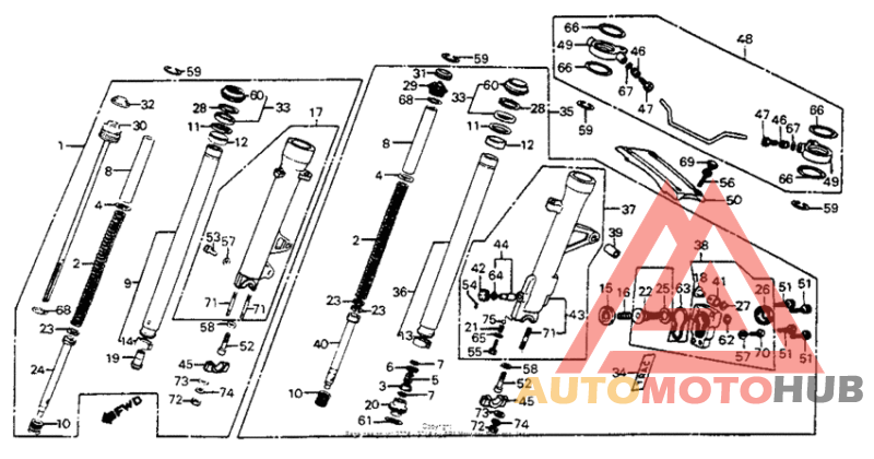 Front shock absorber 85