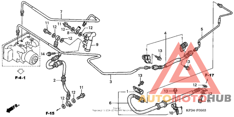 Rear brake pipe (2)