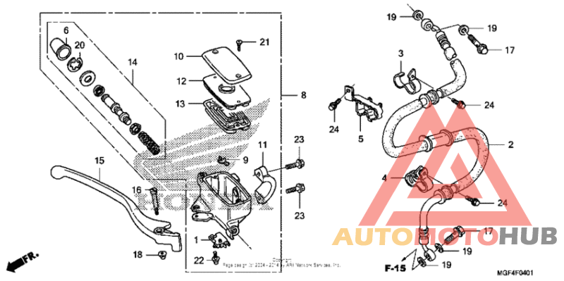 Front brake master cylinder (fsc600d)