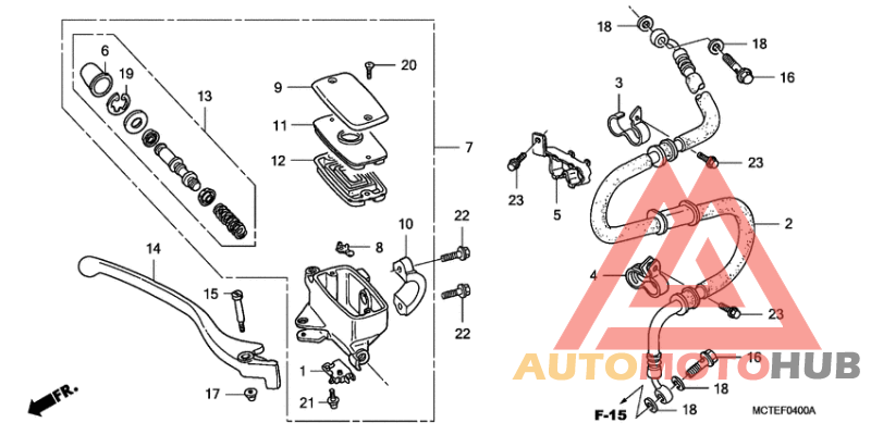 Fr. brake master cylinder