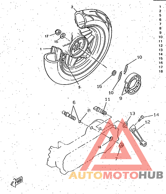 Переднее колесо