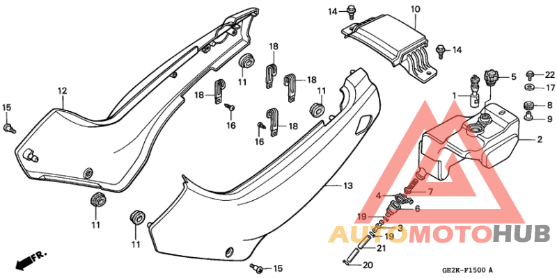 Side cover/oil tank