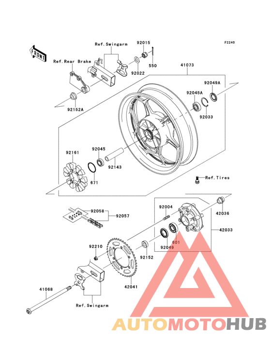 Rear hub(bdf/bef)