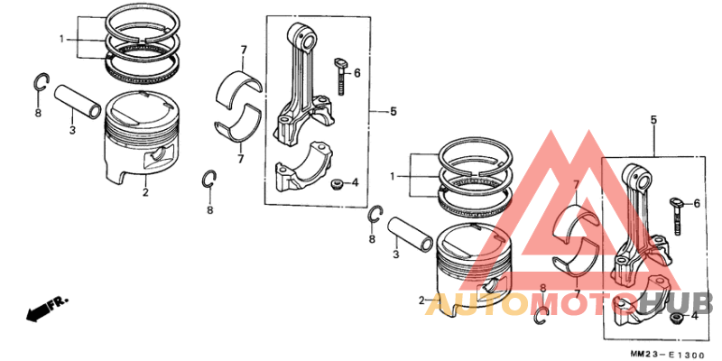 Piston/connecting rod