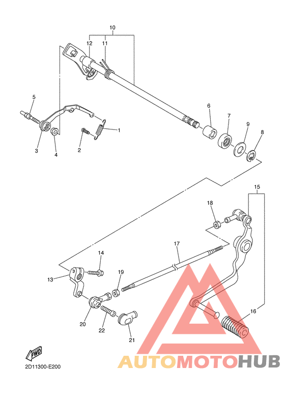 Axe de select & pedale