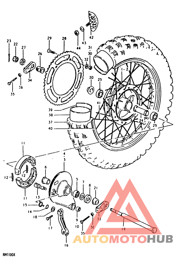 Rear wheel complete assy
