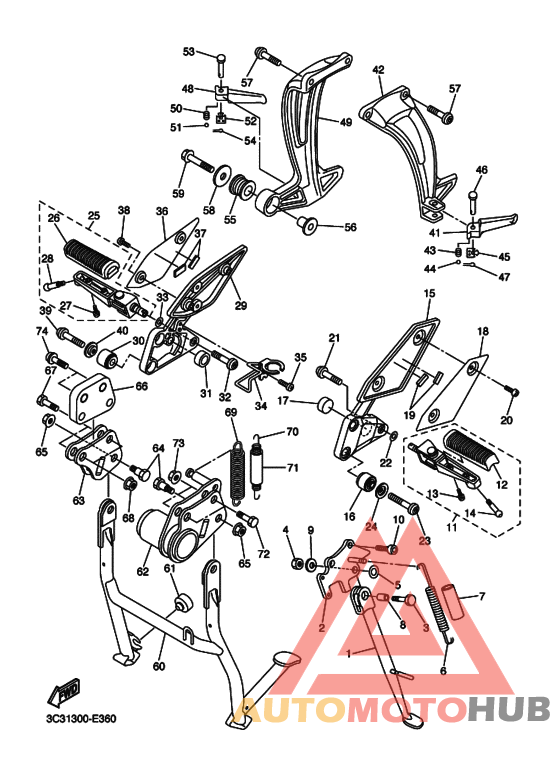 Support & repose pied