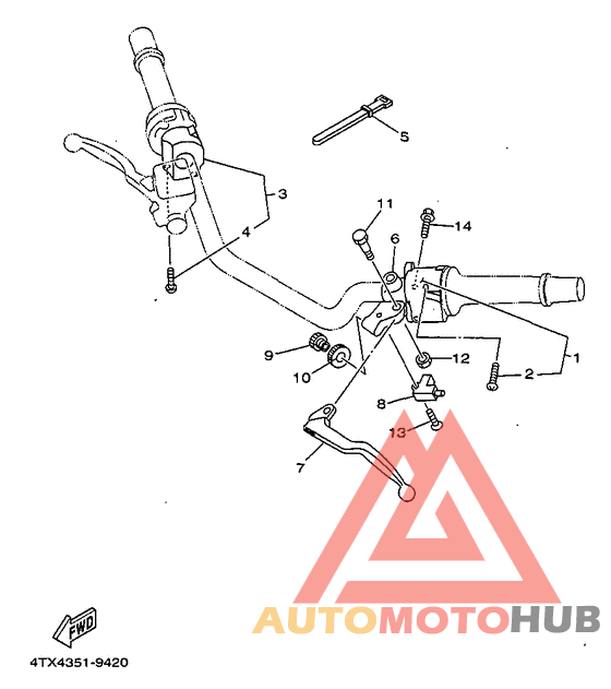 Handle switch. lever