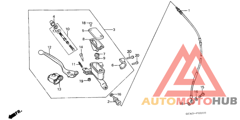 Fr. brake master cylinder