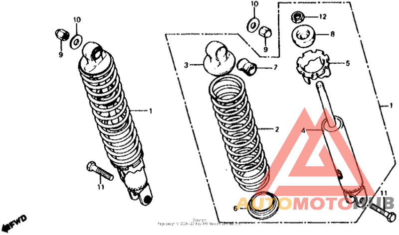 Cb650 rear shock absorber 80-82