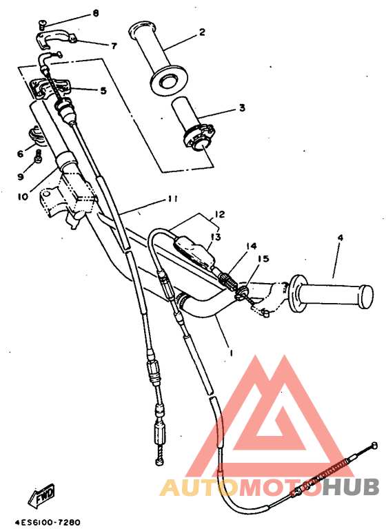 Steering handle. cable
