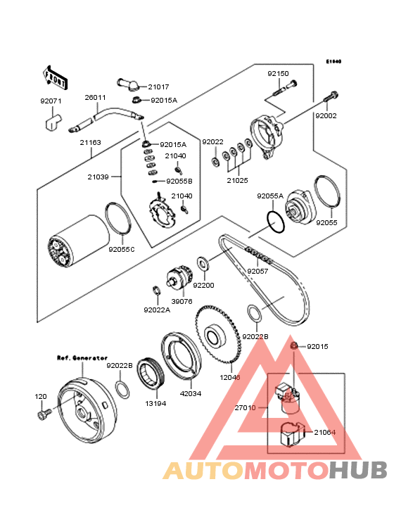 Starter motor/starter clutch