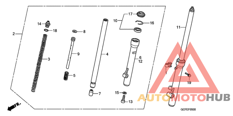 Вилка передней оси