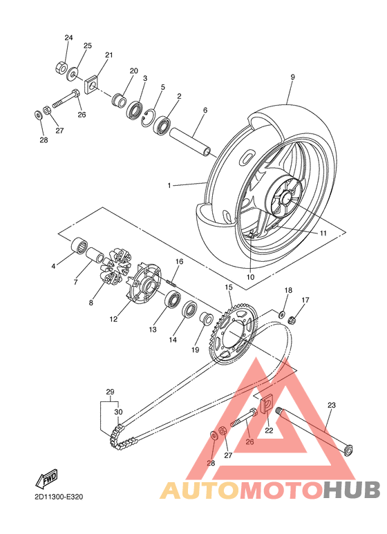 Переднее колесо