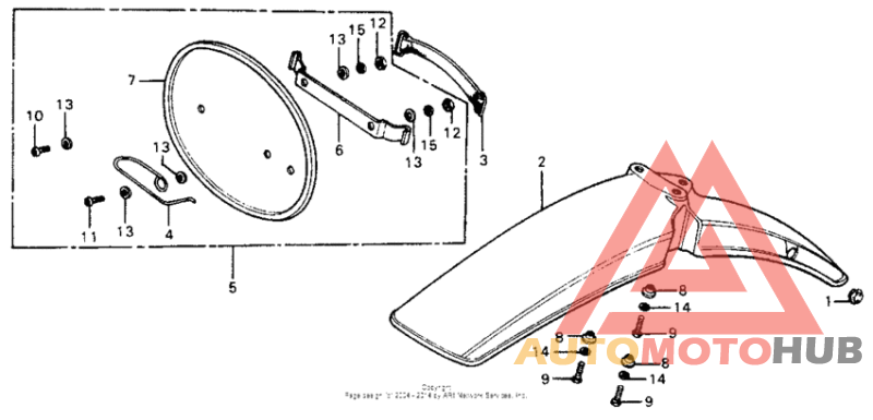 Front fender + number plate