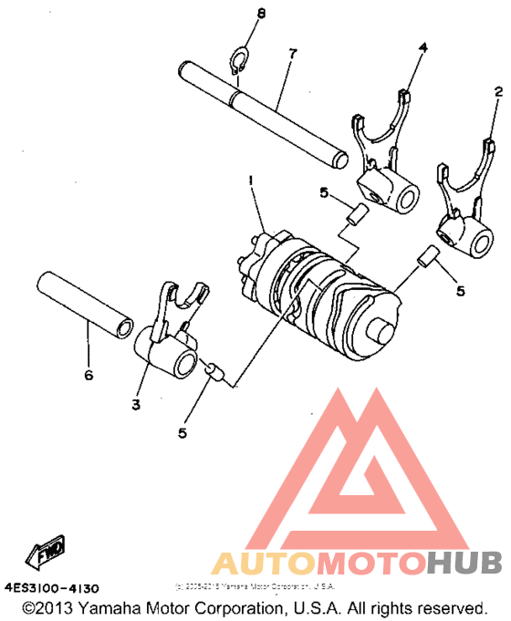 Shift cam - shift fork