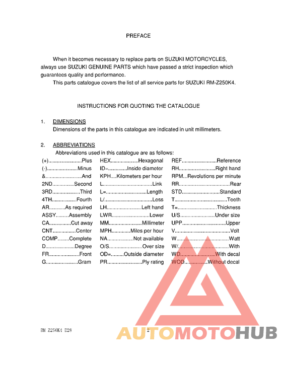 Catalog preface