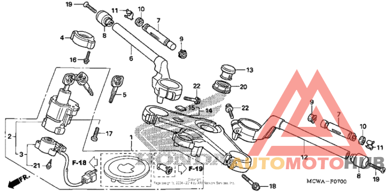 Handlebar + top bridge